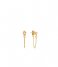 Ania Haie  Mother Of Pearl And Opal Chain Drop Stud Earrings Gold